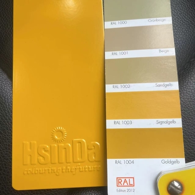 Ral 1003 Signal Geel poedercoating Makkelijk schoonmaken Voor fiets frame Fietsbus Op maat