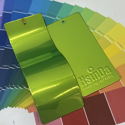 Reflectieve Chrome Lime Groene Illusie Poedercoating Neon Toepast Groene Poedercoating